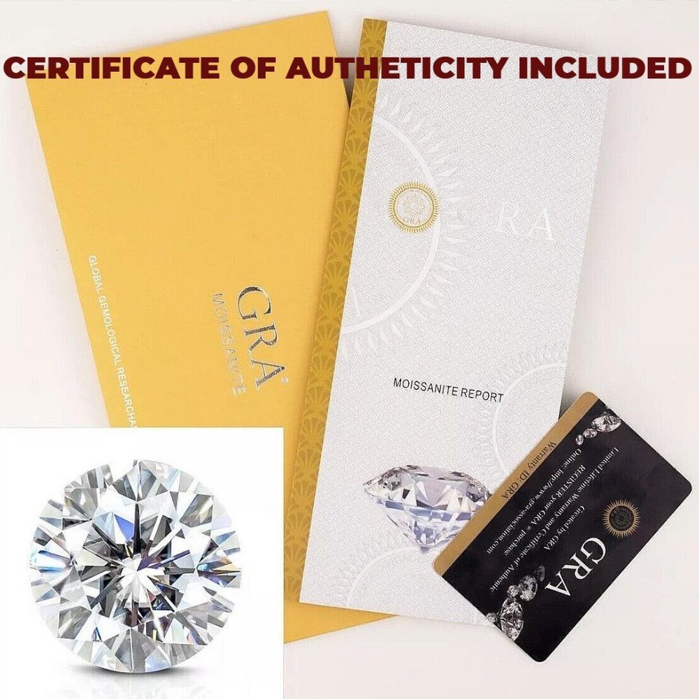 Certified 1ct. t.w. Moissanite Diamond Solitaire Wedding Engagement Ring NEW - Picture 10 of 13